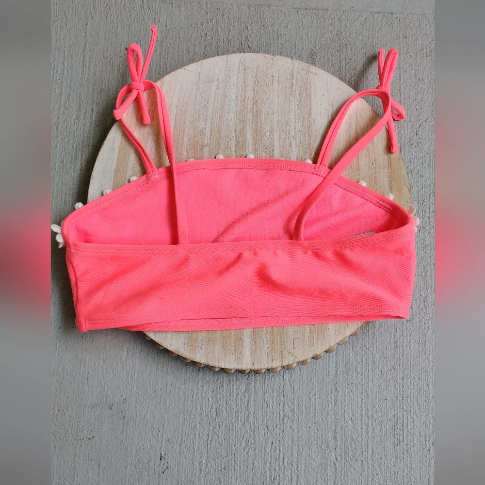 Girls' Simple Daisy Floral Printed Bikini Top L 10/12 - Picture 6 of 7
